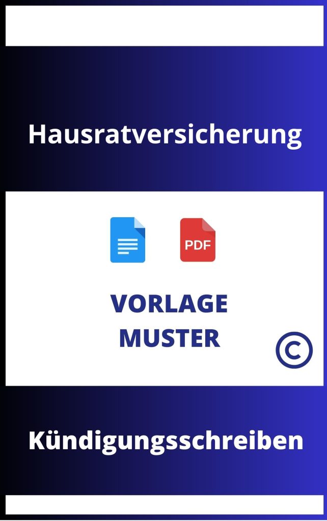 Kündigungsschreiben Versicherung | Vorlage - Muster | PDF - Word