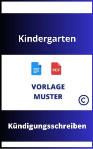 Kündigungsschreiben Kindergarten