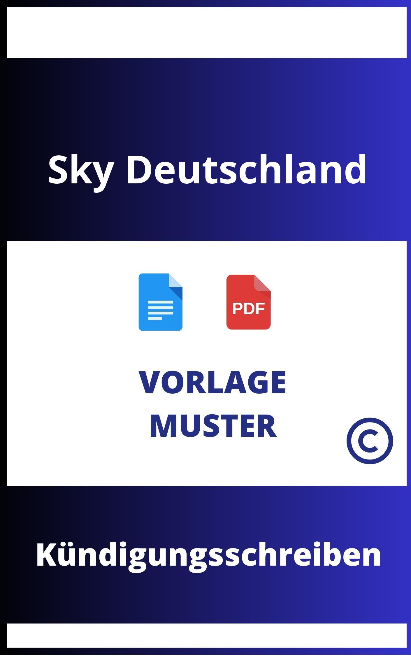 Kündigungsschreiben Sky Deutschland